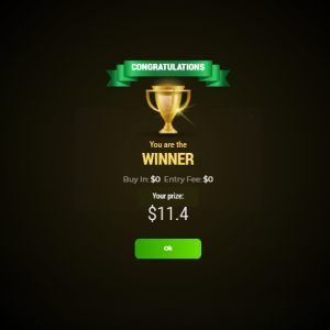 Won the PCF Bankroll Starter Freebuy