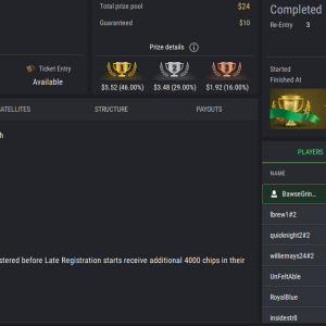 PCF Royal Rumble NLHE PKO on StockPoker - November 14, 2025