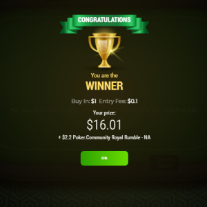 PCF Daily Grind H.O.E Winner