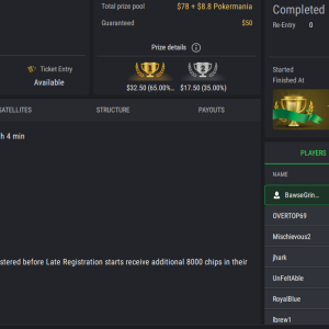 PCF Poker Mania NLHE PKO on StockPoker - December 14, 2025