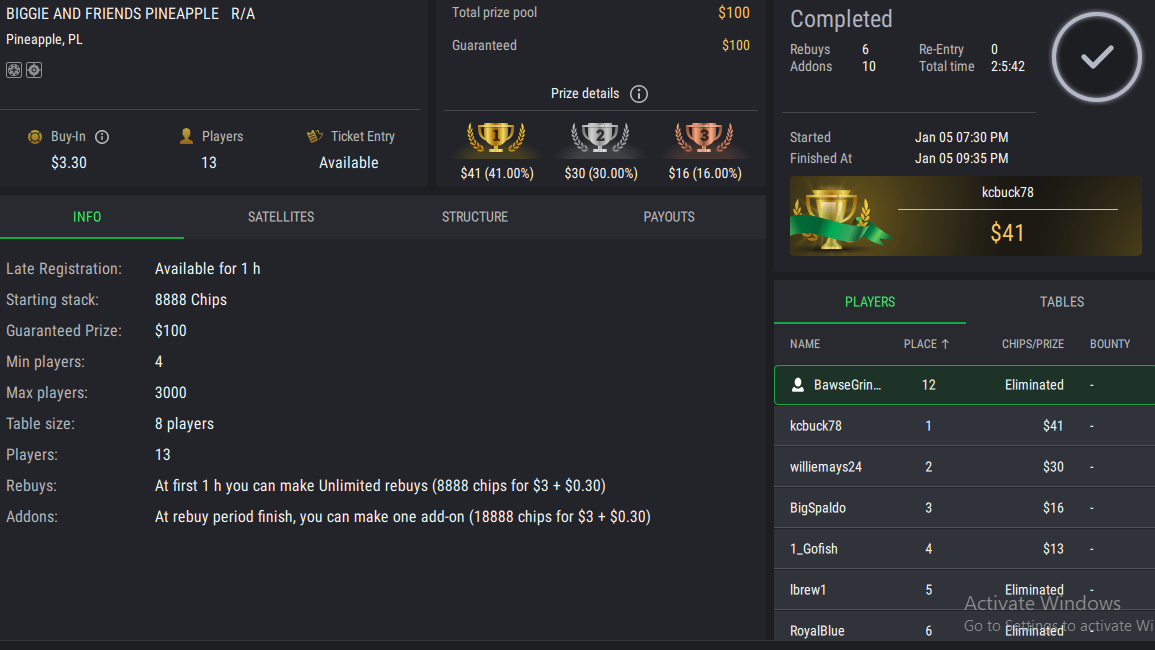 Biggie and Friends R/A on StockPoker - January 05, 2026